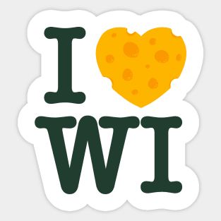 I Love Wisconsin - Green Bay Sticker